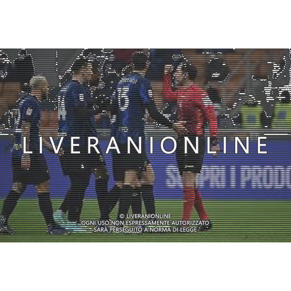 proteste Inter con l\'arbitro Inter vs Empoli Coppa Italia Frecciarossa - ottavi di finale Milano 19-01-2022 Stadio Giuseppe Meazza - San Siro foto Roberto Garavaglia/ag. Aldo Liverani sas /AGENZIA ALDO LIVERANI SAS