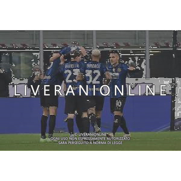 esultanza di Andrea Ranocchia (Inter) dopo il gol del 2 a 2 Inter vs Empoli Coppa Italia Frecciarossa - ottavi di finale Milano 19-01-2022 Stadio Giuseppe Meazza - San Siro foto Roberto Garavaglia/ag. Aldo Liverani sas /AGENZIA ALDO LIVERANI SAS