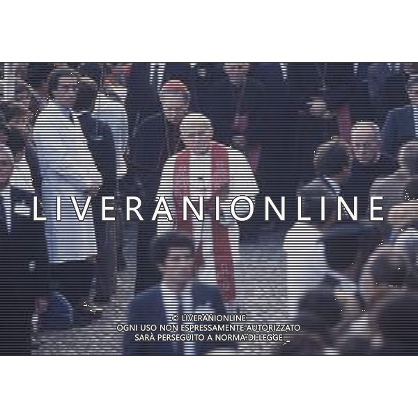 RETROSPETTIVA PAPA GIOVANNI PAOLO II KAROL WOJTYLA NELLA FOTO PAPA GIOVANNI PAOLO II KAROL WOJTYLA IN VISITA IN LOMBARDIA NELL\'ANNO 1984 AG ALDO LIVERANI SAS