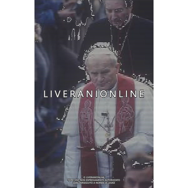 RETROSPETTIVA PAPA GIOVANNI PAOLO II KAROL WOJTYLA NELLA FOTO PAPA GIOVANNI PAOLO II KAROL WOJTYLA IN VISITA IN LOMBARDIA NELL\'ANNO 1984 AG ALDO LIVERANI SAS