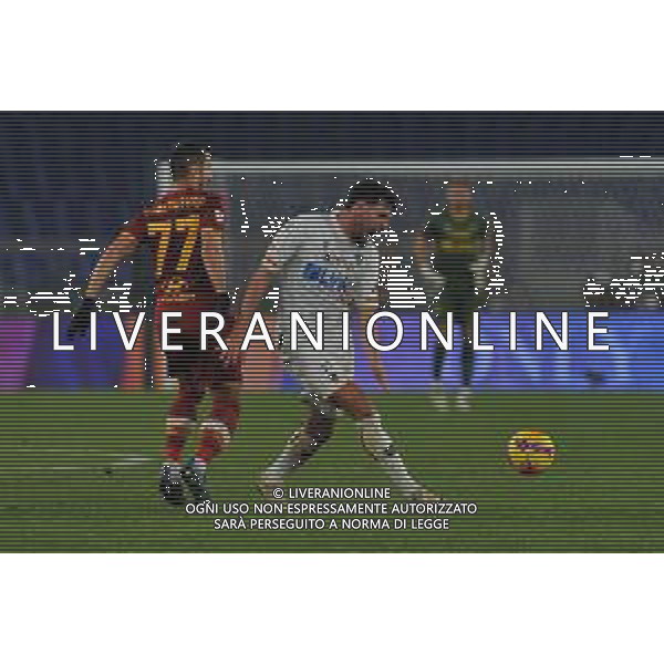 Roma vs Lecce Coppa Italia - Ottavi di finale Stadio Olimpico - Roma 20-01-2022 nella foto Mkhitaryan e Calabresi ©Federico Gaetano/AGENZIA ALDO LIVERANI SAS