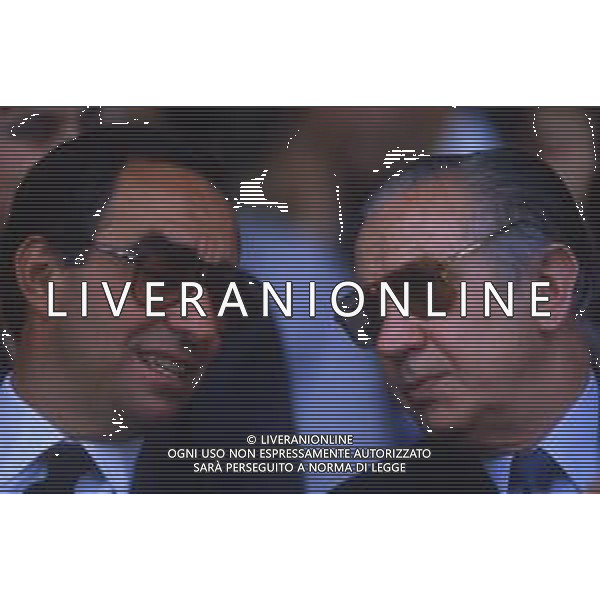 RETROSPETTIVA FRANCO CARRARO DIRIGENTE SPORTIVO E POLITICO NELLA FOTO FRANCO CARRARO NELL\'ANNO 1984 CON JUAN ANTONIO SAMARANCH AG ALDO LIVERANI SAS 