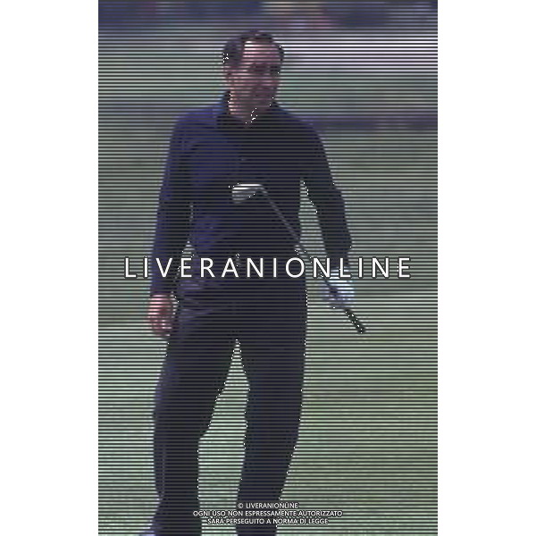 RETROSPETTIVA FRANCO CARRARO DIRIGENTE SPORTIVO E POLITICO NELLA FOTO FRANCO CARRARO NELL\'ANNO 1989 GIOCA A GOLF AG ALDO LIVERANI SAS 
