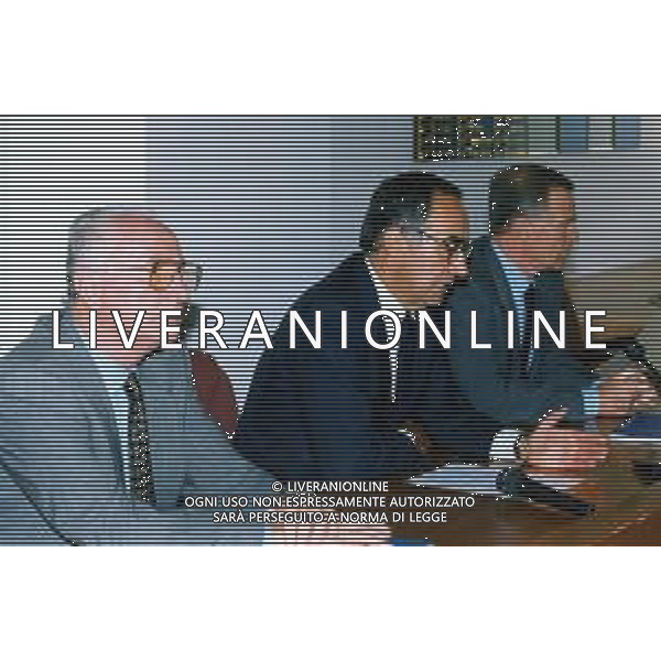 RETROSPETTIVA FRANCO CARRARO DIRIGENTE SPORTIVO E POLITICO NELLA FOTO FRANCO CARRARO CON AZEGLIO VICINI E SERGIO CAMPANA AG ALDO LIVERANI SAS  