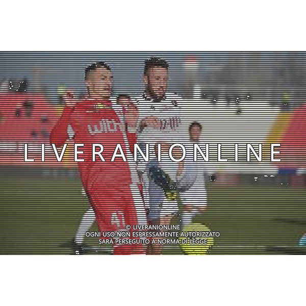 © TVRG Dany Mota Carvalho (Monza) SX e Vasco Regini (Reggina) DX Monza vs Reggina Campionato Serie BKT - 20a giornata Monza 22-01-2022 U-Power Stadium foto Roberto Garavaglia/ag. Aldo Liverani sas /AGENZIA ALDO LIVERANI SAS