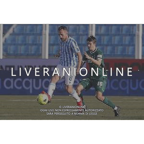 Spal - Pisa Campionato di Calcio Serie BKT 22/01/2022 - nella foto:Marco Mancosu(spal ferrara) Nagy Adam(Pisa S(porting Club 1909) ©Claudio Zamagni/Agenzia Aldo Liverani during Italian Serie BKT soccer match between Spal and Pisa at Paolo Mazza Stadium in Ferrara on January 22 2022 photo credit by Claudio Zamagni/Aldo Liverani Photo Agency/AGENZIA ALDO LIVERANI SAS