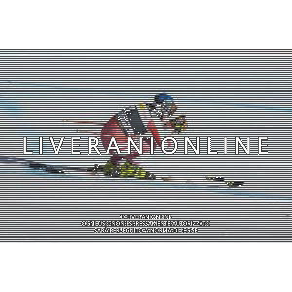 Luca Tedeschi/LMedia - 2022 FIS Ski World Cup - Women\'s Down Hill - alpine ski race January 22 2022 - Olympia slope Cortina d\'Ampezzo, Italy 2022 FIS Ski World Cup - Women\'s Down Hill Photo showing: SIEBENHOFER Ramona (AUT) in action @Luca Tedeschi/LiveMedia /AGENZIA ALDO LIVERANI SAS