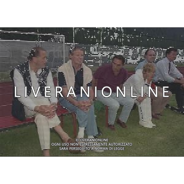 1998 VAL DI FASSA- RITIRO VENEZIA CALCIO NELLA FOTO MAURIZIO ZAMPARINI PRESIDENTE VENEZIA CALCIO CON IL VICE PRESIDENTE DEL VENEZIA CALCIO EMILIO TEMPESTINI E GIANNI DI MARZIO AG ALDO LIVERANI SAS