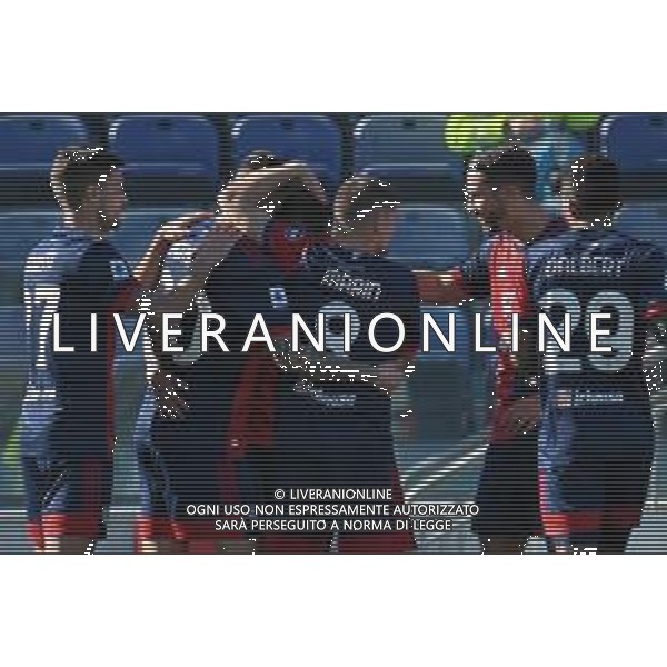 23-1-2022. Cagliari Calcio - ACF Fiorentina. 23° giornata, Serie A 2021-2022. Italia, Sardegna, Cagliari, Stadio Unipol Domus. Salvatore Moi/Aldo Liverani s.a.s. Nella foto: Gol ed esultanza Cagliari in casa contro Fiorentina in casa. Segna: Joao Pedro Cagliari ©MOI/AGENZIA ALDO LIVERANI SAS