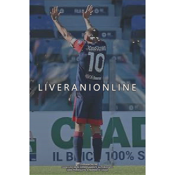 23-1-2022. Cagliari Calcio - ACF Fiorentina. 23° giornata, Serie A 2021-2022. Italia, Sardegna, Cagliari, Stadio Unipol Domus. Salvatore Moi/Aldo Liverani s.a.s. Nella foto: Gol ed esultanza Cagliari in casa contro Fiorentina in casa. Segna: Joao Pedro Cagliari ©MOI/AGENZIA ALDO LIVERANI SAS
