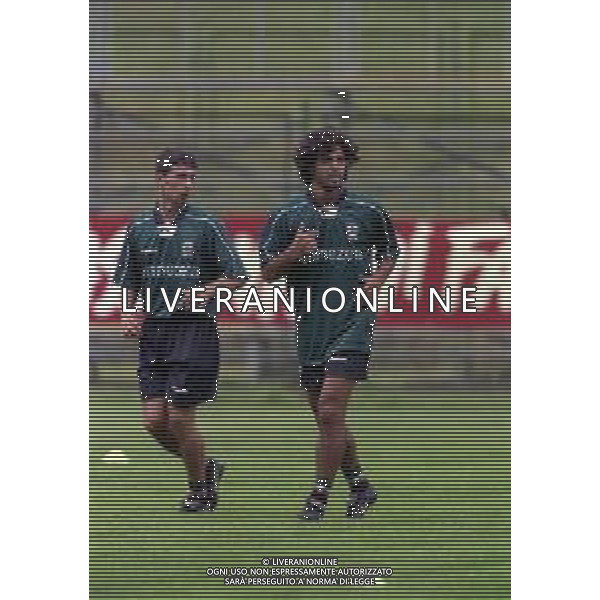 1998 VAL DI FASSA- RITIRO VENEZIA CALCIO NELLA FOTO CARMELO MICELI E SERGIO VOLPI AG ALDO LIVERANI SAS