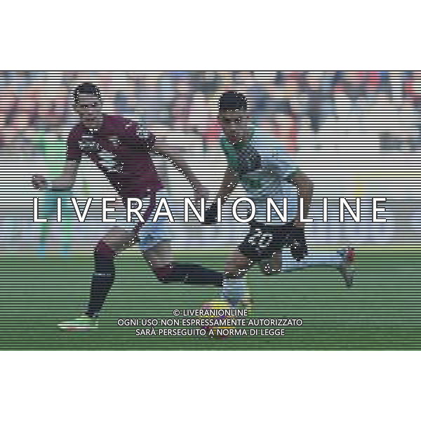 Torino 22.1.2022 Stadio Olimpico Grande Torino ©Alessandro Falzone/Agenzia Aldo Liverani Torino vs Sassuolo Serie A Tim 2021/2022 Nella foto : ABDOU HARROUI-SASA LUKIC ©TVAF/AGENZIA ALDO LIVERANI SAS