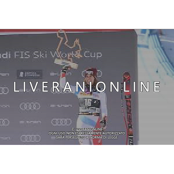 Luca Tedeschi/LMedia - 2022 FIS Ski World Cup - Women Super Giant - alpine ski race January 23 2022 - Olympia slope Cortina Ampezzo, Italy 2022 FIS Ski World Cup - Women Super Giant Photo showing: Michelle Gisin (SUI) @Luca Tedeschi/LiveMedia AG ALDO LIVERANI SAS