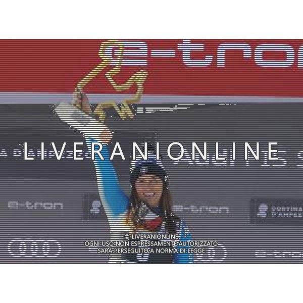 Luca Tedeschi/LMedia - 2022 FIS Ski World Cup - Women Super Giant - alpine ski race January 23 2022 - Olympia slope Cortina Ampezzo, Italy 2022 FIS Ski World Cup - Women Super Giant Photo showing: Elena Curtoni (ITA) @Luca Tedeschi/LiveMedia AG ALDO LIVERANI SAS