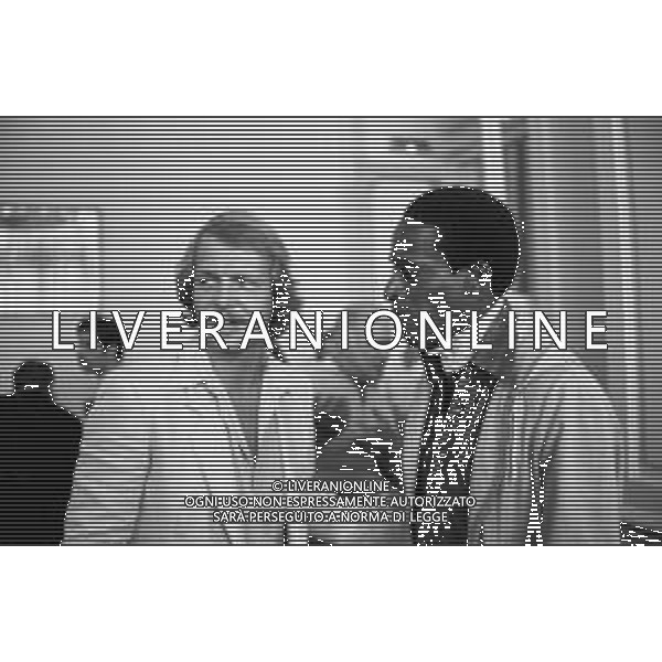 RETROSPETTIVA DAVID SOUL, nome d\'arte di David Richard Solberg, ATTORE STATUNITENSE NELLA FOTO A CANNES NEL 1978 CON ANTONIO JUAN FARGAS ©Archivio Giovanni Liverani/AG.ALDO LIVERANI SAS