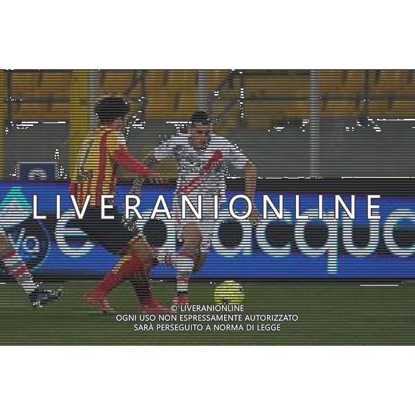 Emmanuele Mastrodonato/LMedia - US Lecce vs US Cremonese - Italian soccer Serie B match 2021/2022 January 23 2022 - Stadio Via del Mare Lecce, Italy US Lecce vs US Cremonese Photo showing: EMANUELE VALERI (US Cremonese) and Valentin Gendrey (US Lecce) @Emmanuele Mastrodonato/LiveMedia /AGENZIA ALDO LIVERANI SAS