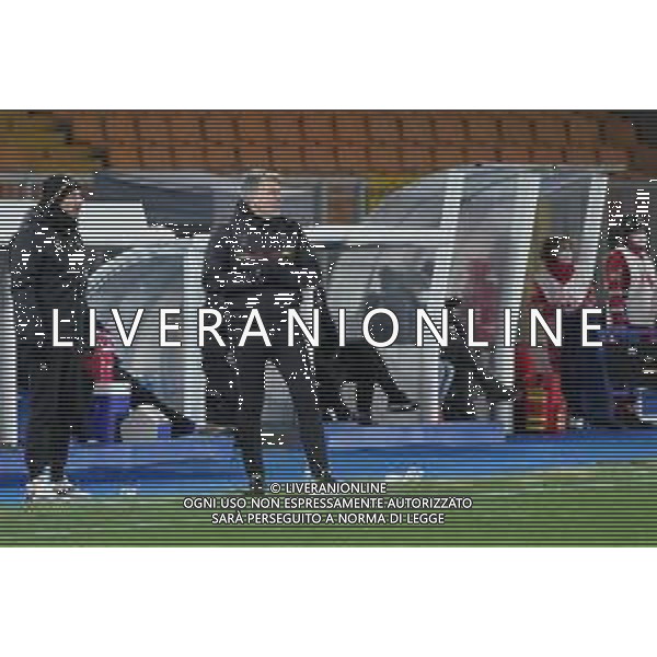 Emmanuele Mastrodonato/LMedia - US Lecce vs US Cremonese - Italian soccer Serie B match 2021/2022 January 23 2022 - Stadio Via del Mare Lecce, Italy US Lecce vs US Cremonese Photo showing: coach Marco Baroni (US Lecce) @Emmanuele Mastrodonato/LiveMedia /AGENZIA ALDO LIVERANI SAS