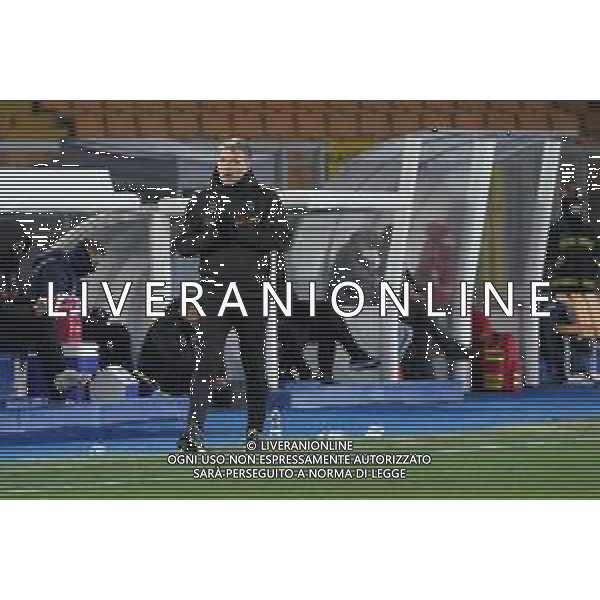 Emmanuele Mastrodonato/LMedia - US Lecce vs US Cremonese - Italian soccer Serie B match 2021/2022 January 23 2022 - Stadio Via del Mare Lecce, Italy US Lecce vs US Cremonese Photo showing: coach Marco Baroni (US Lecce) @Emmanuele Mastrodonato/LiveMedia /AGENZIA ALDO LIVERANI SAS