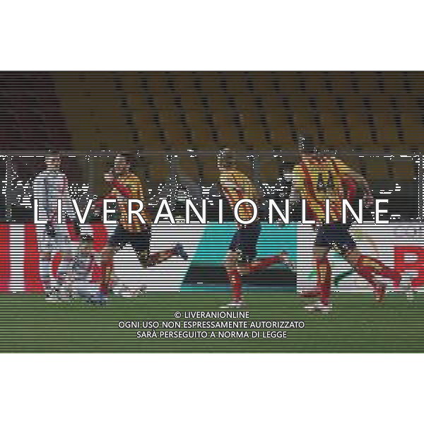 Emmanuele Mastrodonato/LMedia - US Lecce vs US Cremonese - Italian soccer Serie B match 2021/2022 January 23 2022 - Stadio Via del Mare Lecce, Italy US Lecce vs US Cremonese Photo showing: Antonino Gallo (US Lecce) celebrates after scoring a goal of 1-0 @Emmanuele Mastrodonato/LiveMedia /AGENZIA ALDO LIVERANI SAS