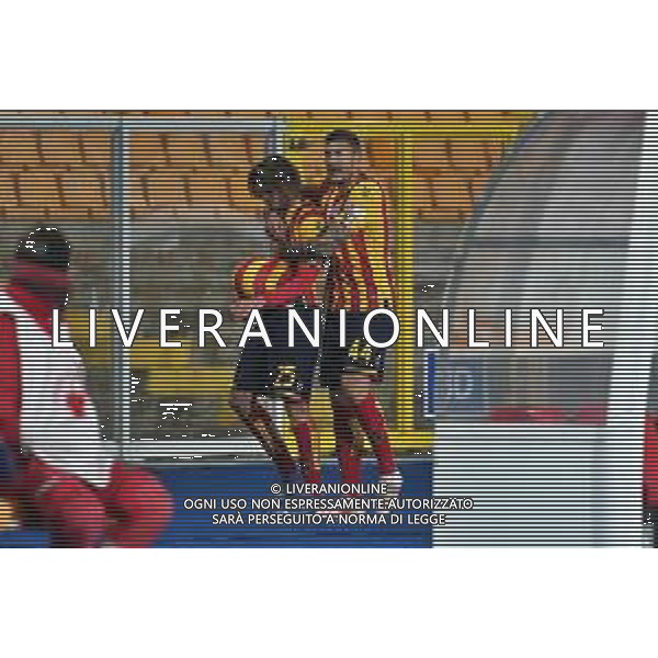 Emmanuele Mastrodonato/LMedia - US Lecce vs US Cremonese - Italian soccer Serie B match 2021/2022 January 23 2022 - Stadio Via del Mare Lecce, Italy US Lecce vs US Cremonese Photo showing: Antonino Gallo (US Lecce) celebrates after scoring a goal of 1-0 @Emmanuele Mastrodonato/LiveMedia /AGENZIA ALDO LIVERANI SAS