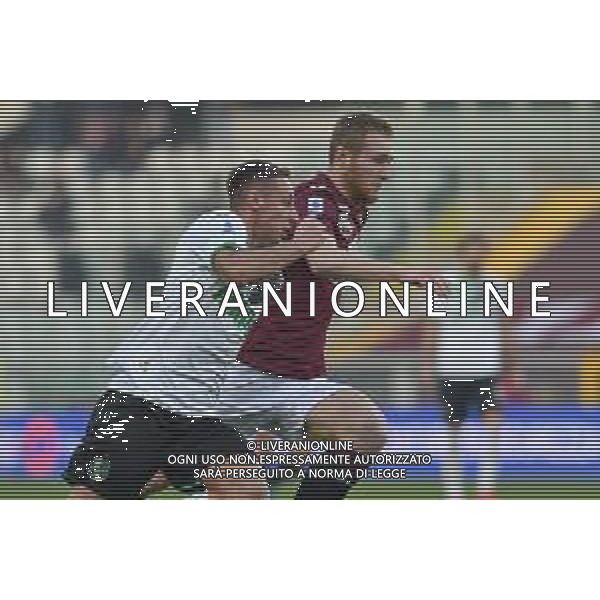 Torino 22.1.2022 Stadio Olimpico Grande Torino ©Alessandro Falzone/Agenzia Aldo Liverani Torino vs Sassuolo Serie A Tim 2021/2022 Nella foto : Davide Frattesi-Tommaso Pobega ©TVAF/AGENZIA ALDO LIVERANI SAS