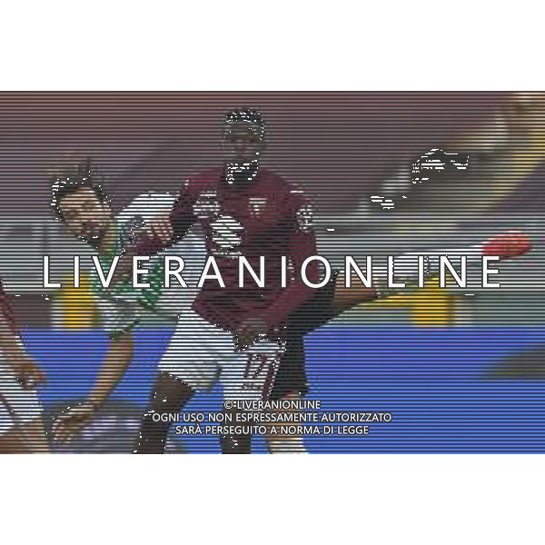 Torino 22.1.2022 Stadio Olimpico Grande Torino ©Alessandro Falzone/Agenzia Aldo Liverani Torino vs Sassuolo Serie A Tim 2021/2022 Nella foto : Wilfried Stephane Singo-Gian Marco Ferrari ©TVAF/AGENZIA ALDO LIVERANI SAS