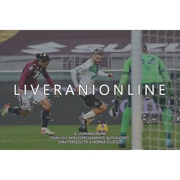 Torino 22.1.2022 Stadio Olimpico Grande Torino ©Alessandro Falzone/Agenzia Aldo Liverani Torino vs Sassuolo Serie A Tim 2021/2022 Nella foto : Domenico Berardi assist gol ©TVAF/AGENZIA ALDO LIVERANI SAS
