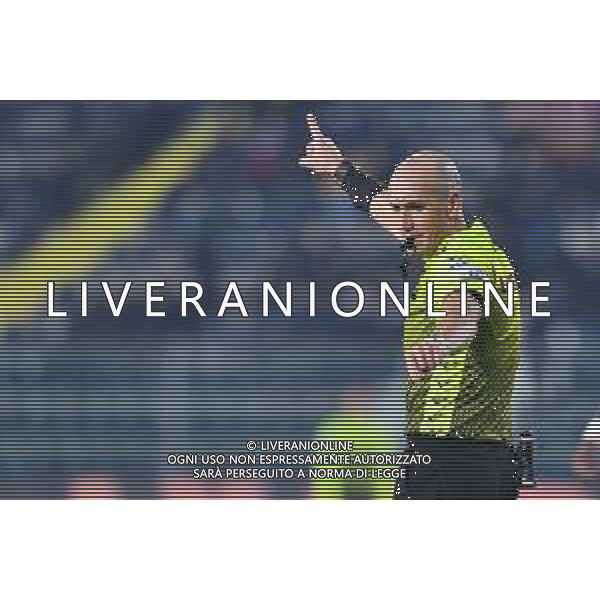 Lisa Guglielmi/LMedia - Empoli FC vs AS Roma - italian soccer Serie A match 2021/2022 January 23 2022 - Carlo Castellani stadium Empoli, Italy Empoli FC vs AS Roma Photo showing: Michael Fabbri (Referee) arbitro @Lisa Guglielmi/LiveMedia /AGENZIA ALDO LIVERANI SAS