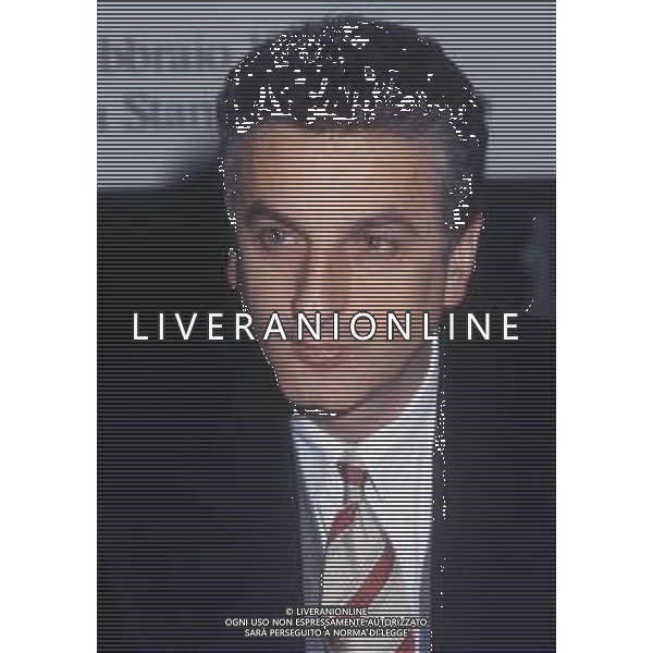 RETROSPETTIVA UGO FINETTI POLITICO NELLA FOTO UGO FINETTI A MILANO NELL\'ANNO 1989 AG ALDO LIVERANI SAS
