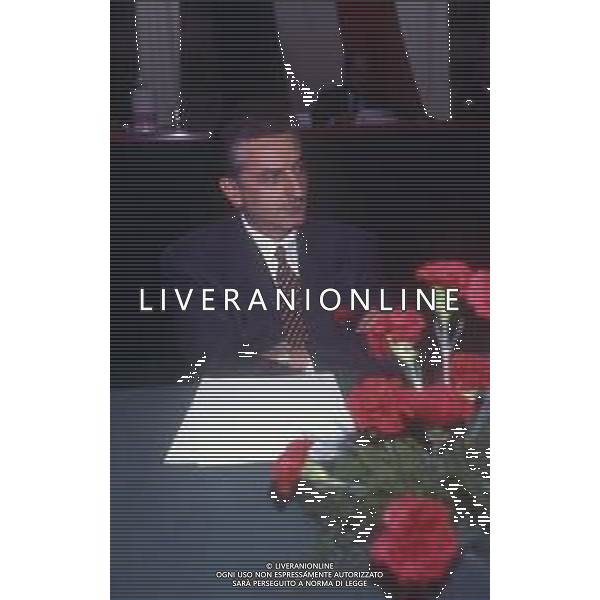 RETROSPETTIVA UGO FINETTI POLITICO NELLA FOTO UGO FINETTI A MILANO NELL\'ANNO 1990  AG ALDO LIVERANI SAS 