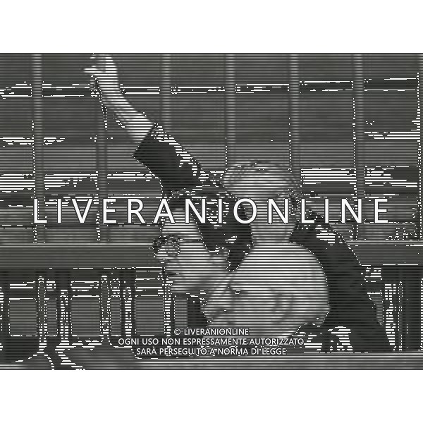 RETROSPETTICA CARLO BONOMI INDUSTRIALE NELLA FOTO CARLO BONOMI IN TRIBUNALE A MILANO PER IL CRAC DEL BANCO AMBROSIANO NELL\'ANNO 1980 AG ALDO LIVERANI SAS