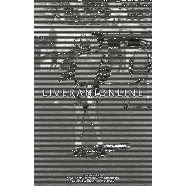 RETROSPETTIVA GIANLUCA VIALLI CALCIATORE NELLA FOTO GIANLUCA VIALLI IN ALLENAMENTO CON LA NAZIONALE ITALIANA NELL\'ANNO 1987-1988  AG ALDO LIVERANI SAS  