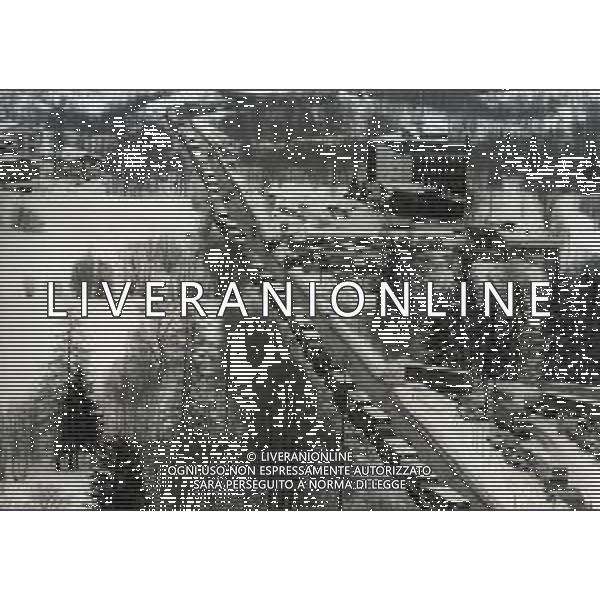 1984 DOGANA AL MONTE BIANCO FILA DI TIR PER LO SCIOPERO DEI DOGANIERI AG ALDO LIVERANI SAS
