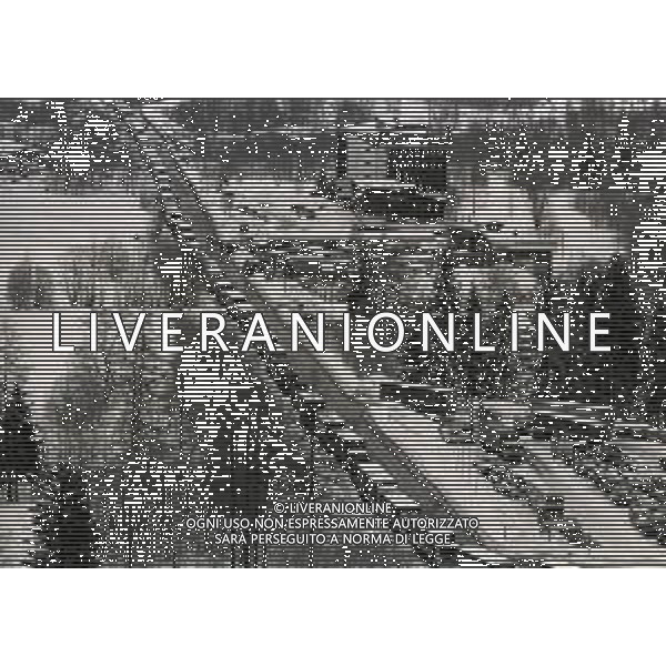 1984 DOGANA AL MONTE BIANCO FILA DI TIR PER LO SCIOPERO DEI DOGANIERI AG ALDO LIVERANI SAS