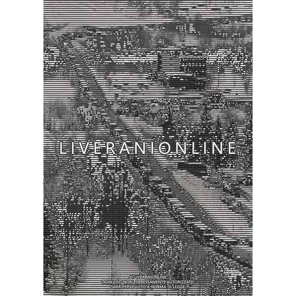 1984 DOGANA AL MONTE BIANCO FILA DI TIR PER LO SCIOPERO DEI DOGANIERI AG ALDO LIVERANI SAS