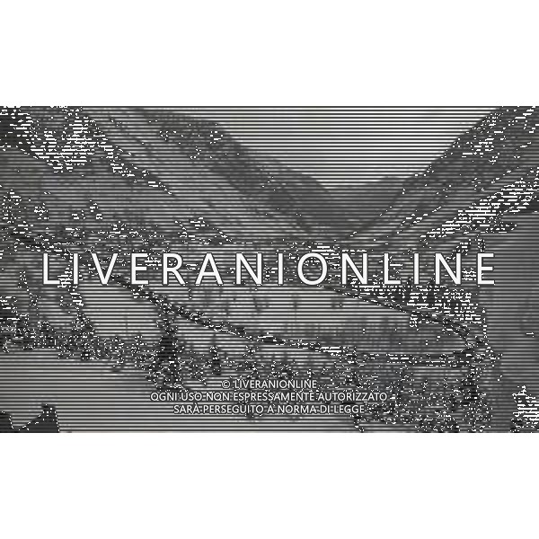 1984 DOGANA AL MONTE BIANCO FILA DI TIR PER LO SCIOPERO DEI DOGANIERI AG ALDO LIVERANI SAS