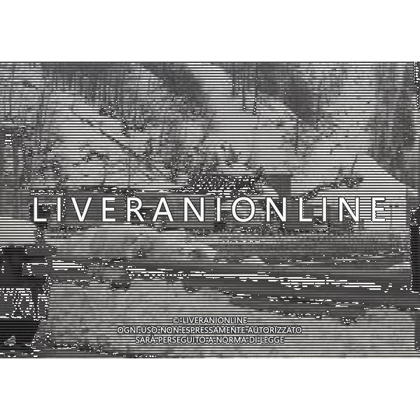 1984 DOGANA AL MONTE BIANCO FILA DI TIR PER LO SCIOPERO DEI DOGANIERI AG ALDO LIVERANI SAS