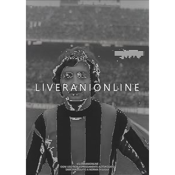 RETROSPETTIVA GIOVANNI SACCO CALCIATORE NELLA FOTO GIOVANNI SACCO CON LA MAGLIA DELL\'ATALANTA NELL\'ANNO 1971-1972 AG ALDO LIVERANI SAS