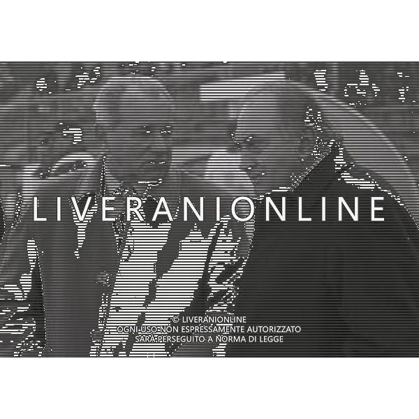 RETROSPETTIVA CORRADO FERLAINO PRESIDENTE NAPOLI CALCIO NELLA FOTO CORRADO FERLAINO PRESIDENTE NAPOLI CALCIO CON L\'ALLENATORE VUJADIN BOSKOV NELL\'ANNO 1995-1996 AG ALDO LIVERANI SAS