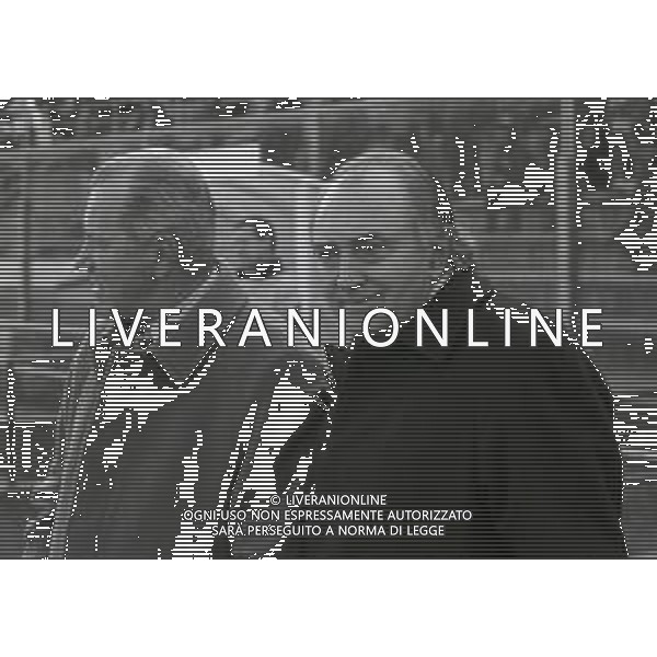 RETROSPETTIVA CORRADO FERLAINO PRESIDENTE NAPOLI CALCIO NELLA FOTO CORRADO FERLAINO PRESIDENTE NAPOLI CALCIO CON L\'ALLENATORE VUJADIN BOSKOV NELL\'ANNO 1995-1996 AG ALDO LIVERANI SAS