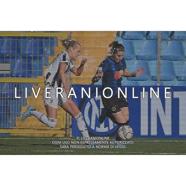 © TVRG Matilde Lundorf Skovsen (Juventus) e Marta Pandini (Inter) Inter Milano Women vs Juventus Women Coppa Italia femminile - quarti di finale gara di andata Lecco 30-01-2022 Stadio Mario Rigamonti foto Roberto Garavaglia/ag. Aldo Liverani sas