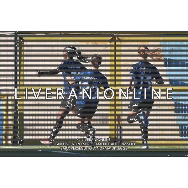 ¬© TVRG esultanza Inter dopo il gol dell\'1 a 0 Ajara Nchout (Inter) Inter Milano Women vs Juventus Women Coppa Italia femminile - quarti di finale gara di andata Lecco 30-01-2022 Stadio Mario Rigamonti foto Roberto Garavaglia/ag. Aldo Liverani sas