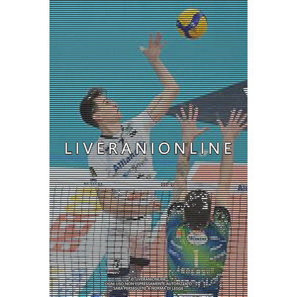 © TVRG Yuri Romano\' (Milano) Allianz Milano vs Sir Safety Conad Perugia Campionato SuperLega Credem Banca - 19a giornata Milano 30-01-2022 Allianz Cloud PalaLido foto Roberto Garavaglia/ag. Aldo Liverani sas/AGENZIA ALDO LIVERANI SAS
