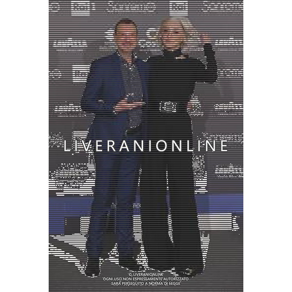 Amadeus e Drusilla Foer 72mo Festival della Canzone Italiana Sanremo 2022 - Photocall del 3 febbraio Casino’ Municipale - Sanremo (IM) 03-02-2022 foto Roberto Garavaglia/ag. Aldo Liverani sas /AGENZIA ALDO LIVERANI SAS