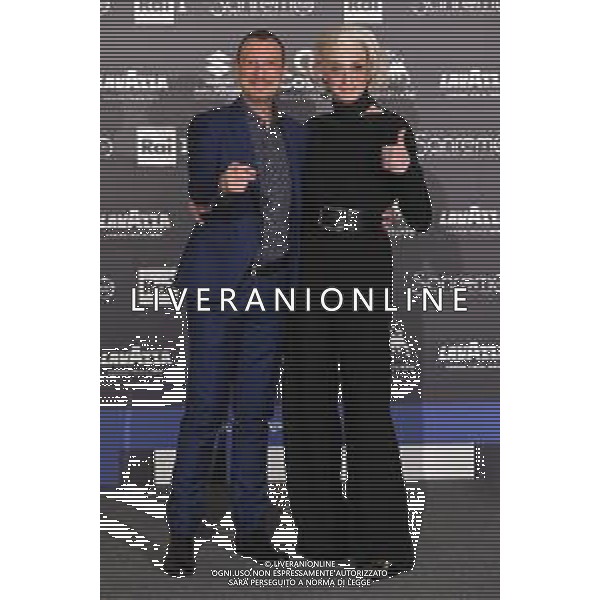 Amadeus e Drusilla Foer 72mo Festival della Canzone Italiana Sanremo 2022 - Photocall del 3 febbraio Casino\' Municipale - Sanremo (IM) 03-02-2022 foto Roberto Garavaglia/ag. Aldo Liverani sas /AGENZIA ALDO LIVERANI SAS