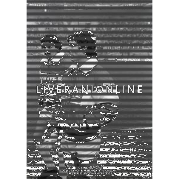 RETROSPETTIVA PAOLO ROSSI CALCIATORE NELLA FOTO PAOLO ROSSI CON LA MAGLIA DEL PERUGIA CALCIO NELL\'ANNO 1979-1980 AG ALDO LIVERANI SAS