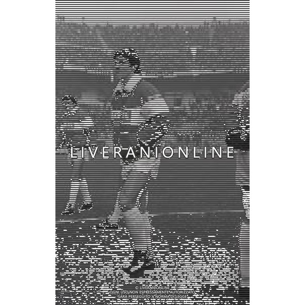 RETROSPETTIVA PAOLO ROSSI CALCIATORE NELLA FOTO PAOLO ROSSI CON LA MAGLIA DEL PERUGIA CALCIO NELL\'ANNO 1979-1980 AG ALDO LIVERANI SAS