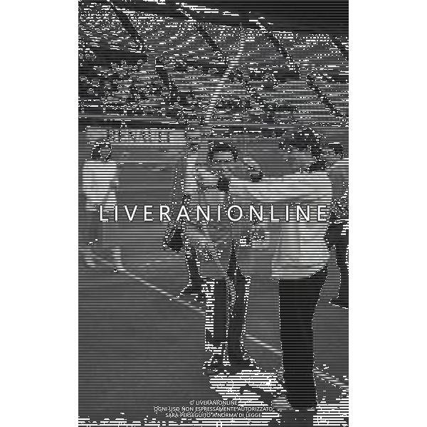 RETROSPETTIVA PAOLO ROSSI CALCIATORE NELLA FOTO PAOLO ROSSI NELLA MANIFESTAZIONE SPORTIVA “SPORT STARS“ A MILANO NELL\'ANNO 1979 AG ALDO LIVERANI SAS 