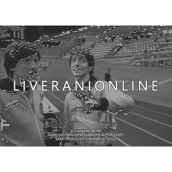 RETROSPETTIVA PAOLO ROSSI CALCIATORE NELLA FOTO PAOLO ROSSI CON AMBROGIO FOGAR NELLA MANIFESTAZIONE SPORTIVA “SPORT STARS“ A MILANO NELL\'ANNO 1979 AG ALDO LIVERANI SAS 