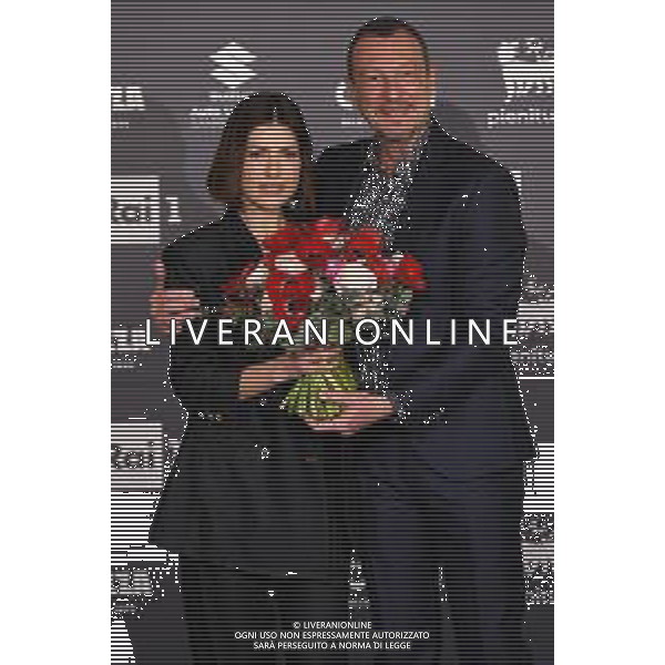Maria Chiara Giannetta e Amadeus 72mo Festival della Canzone Italiana Sanremo 2022 - Photocall del 4 febbraio Casino‚Äô Municipale - Sanremo (IM) 04-02-2022 foto Roberto Garavaglia/ag. Aldo Liverani sas / AGENZIA ALDO LIVERANI SAS